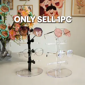 Modern glasses display stand-transparent plastic glasses receiver