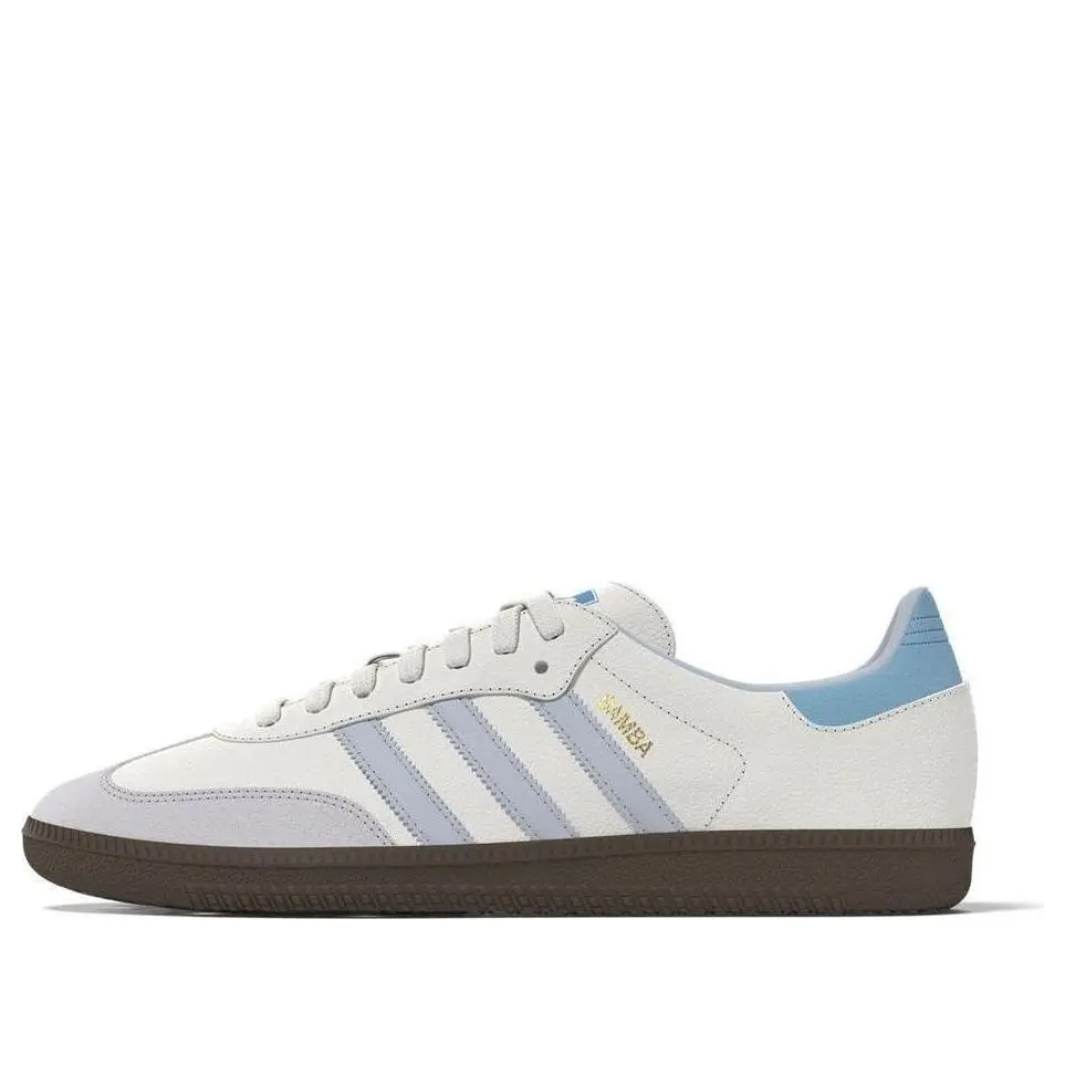Adidas Men's Samba OG Classic Sneaker, Lace-up with Iconic Look and Gum Sole, White & Halo Blue for Casual Wear, Sports Shoes, Everyday Wear, Blue Gum