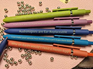 Audiology Pens｜Set of 5 Laser Engraved Soft Touch Pens｜Audiologist | Speech Therapy | Graduation Gift Doctor | SLP