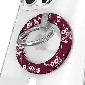 French Burgundy Floral MagSafe Grip Ring