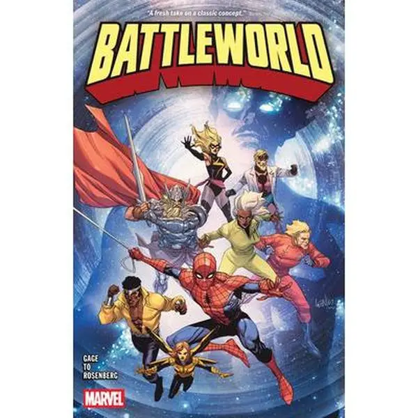 Battleworld Comic Book Trade Paperback - Christos Gage, Fan-Favorite Versions (Hank Pym, Maestro, Star Brand), New Universe Heroes, 0.57 lbs, 10.01" h x 6.47" l x 0.25" w, English