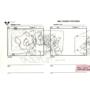 Chip n Dale Rescue Rangers Original Production Animation Storyboard Walt Disney FIRST EPISODE 1988 A99