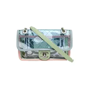 Pre-owned CHANEL PVC Tote Bags CF series 18 piece limited edition transparent jelly package, small size, multi color, 25 pages, silver buckle, PVC