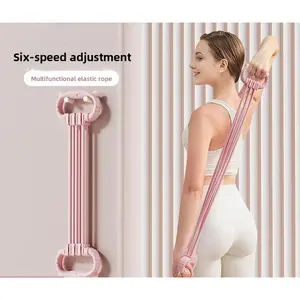 8-Shaped 6-Tube Resistance Band for Women Shoulder Back Opening Beauty Tool Home Yoga Fitness Elastic Band Back Opening Training Resistance Rope elbow  cap jordan  tech Warm High-Stretch Unisex Winter Hat Composite Bow with Continuous Shooting Breathable