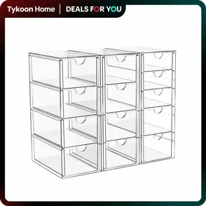 [Deals for You] 13 Drawers Clear Stackable Acrylic Storage Box, Versatile Organizer for Bathroom, Vanity, Kitchen Cabinets, Pantry & Home Organization Storage Containers