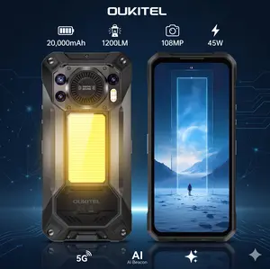 OUKITEL WP61 5G Rugged Phone with Gemini AI, 20000mAh Monster Battery, 36GB RAM 512GB ROM, 6.78" 120Hz Display, Android 16.0 Unlocked