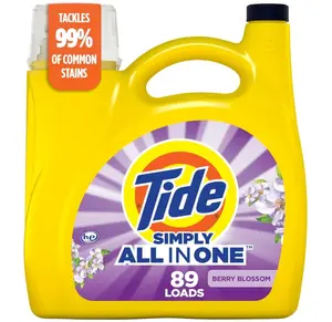 Simply All-In-One Liquid Laundry Detergent, Berry Blossom Scent, 89 Loads, 117 fl oz