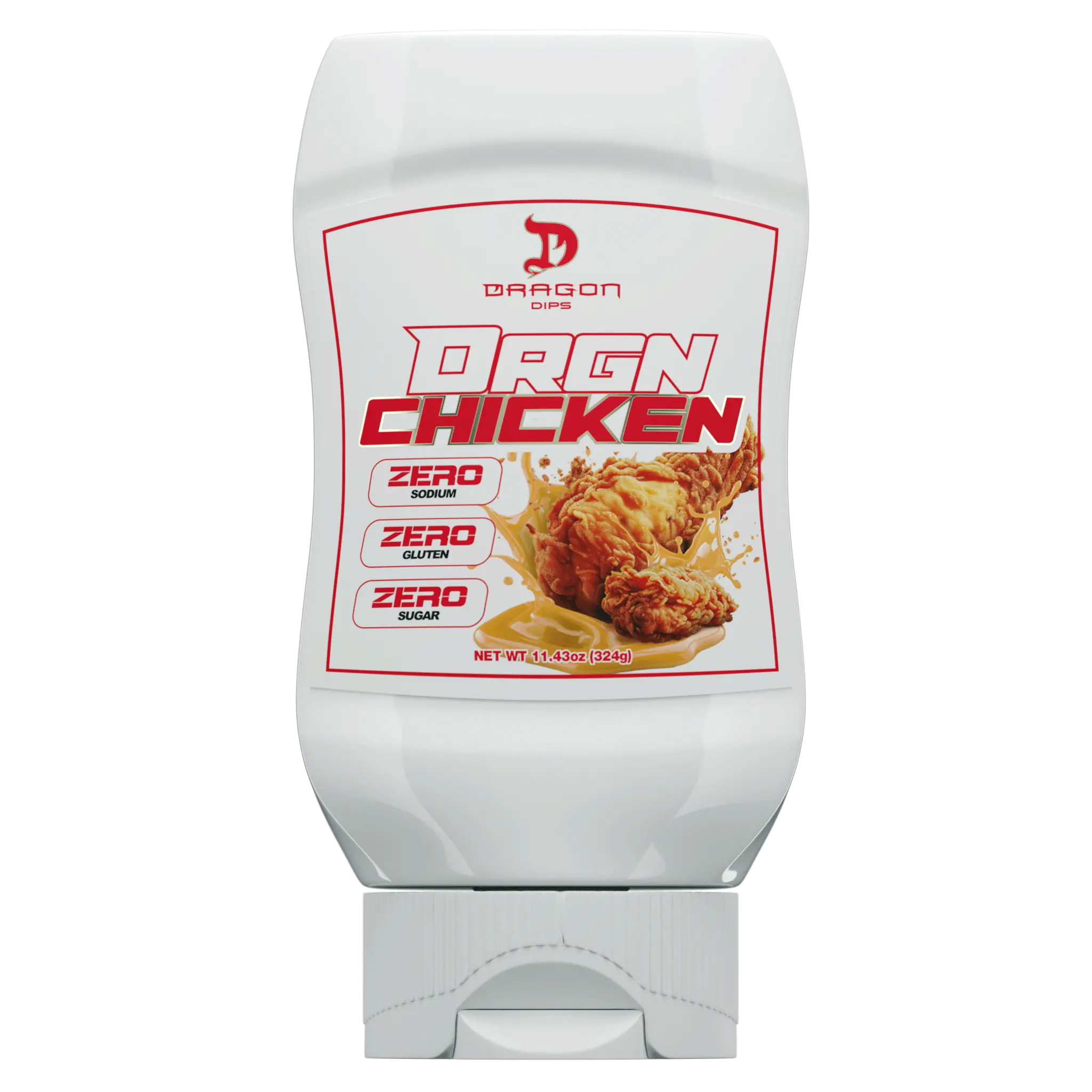 Dragon Dips DRGN Chicken - Savory Zero Sugar & Zero Sodium Sauce - 324g