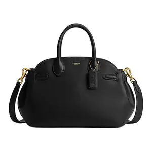 COACH Empire Carryall 28 Leather Tote with Detachable Strap for Women High Capacity Handbag Elegant Minimalist Handbag