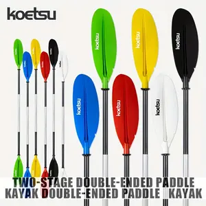 [Aluminum Alloy Kayak Paddle] KOETSU Two-Section Aluminum Alloy Double-Headed Kayak Paddle - Sectional Boat Paddle for Sea Transport