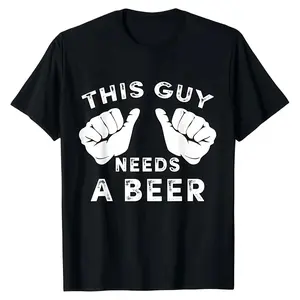 This Guy Needs A Beer - Funny Mens Drinking Gift T-Shirt Golf Gift For Men and Women Playful Design Ideal for Golf Outings and Casual Wear