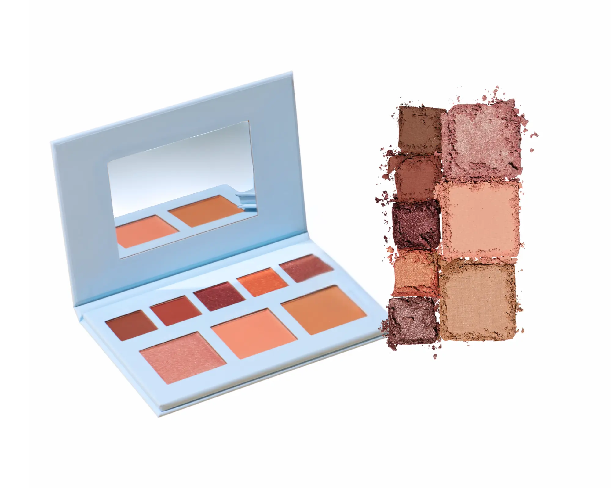 Basics By B Face Palette | 8 Shades | Vegan Talc-Free | Multi-Use for Eyes, Cheeks & Glow
