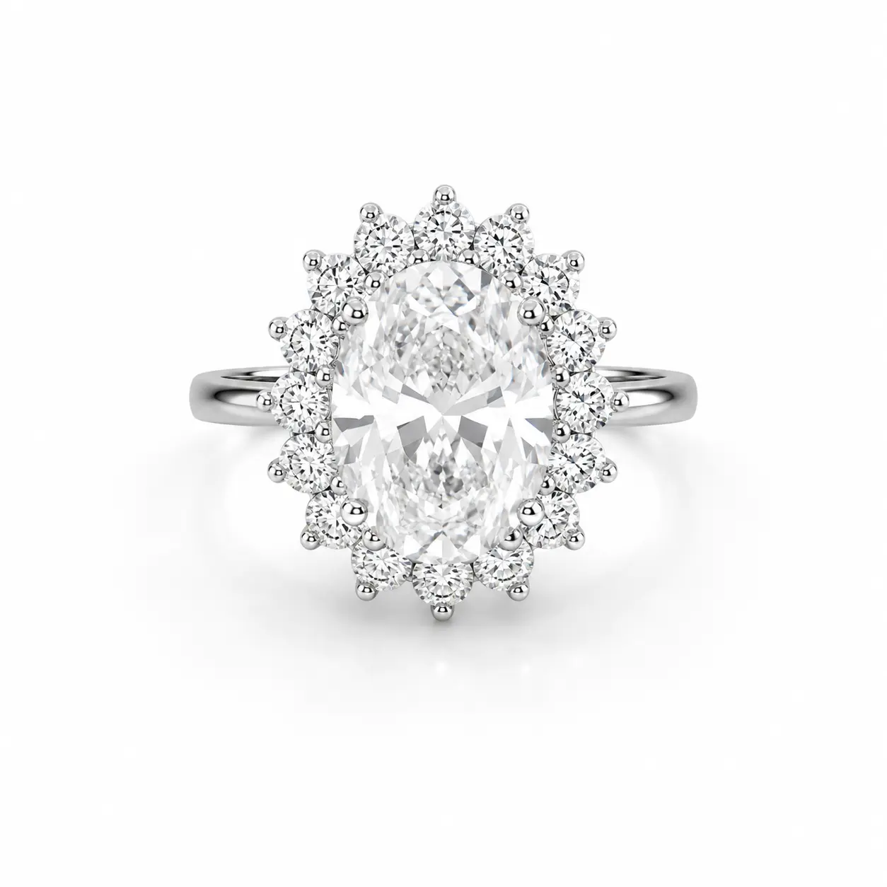 Princess Clear Ring in Sterling Silver 925 for Women