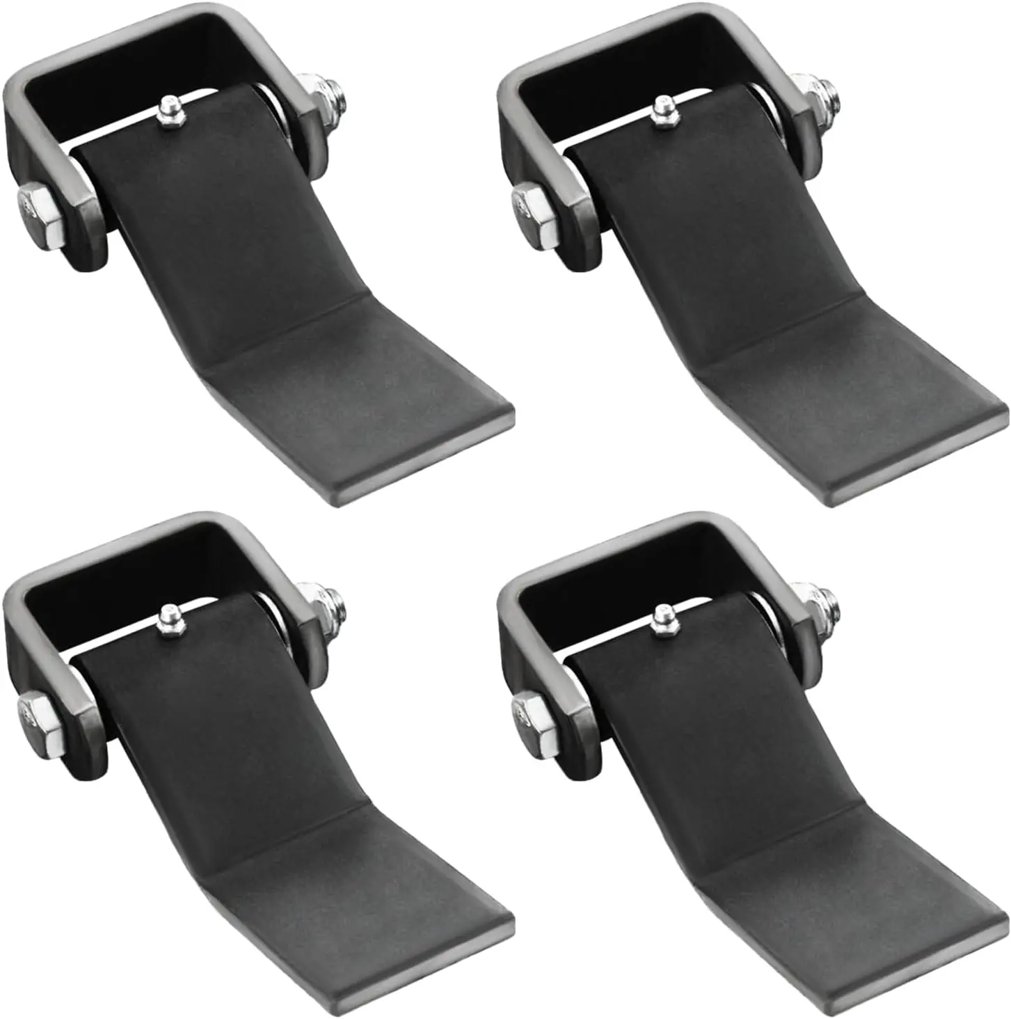 Dump Trailer Hinges Weld on Heavy Duty Greaseable Dump Trailer Door Gate Hinge, Strap Style Long Leaf Hinge, Pack of 4