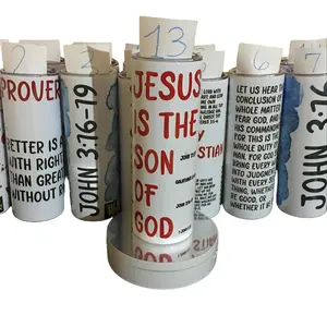 Wisdom Transportation 20 oz Jesus Is The Son of God Water Vacuum Flask Portable Tumbler - Has A Lot of Scriptures to Help Remind You of It