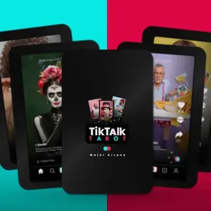 TikTalk Tarot - Major Arcana crystal cards conversation cards