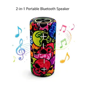 Magnetic 2-in-1 TWS Bluetooth Speaker, IPX5 Waterproof 20W Deep Bass BT5.3, 12H Playtime FM Radio, Portable Boom Box for Beach Camping Summer Father's Day Gift