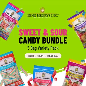 King Henry’s Sweet & Sour Candy Bundle, 5 Bag Variety Pack