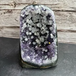 Amethyst with calcite inclusions