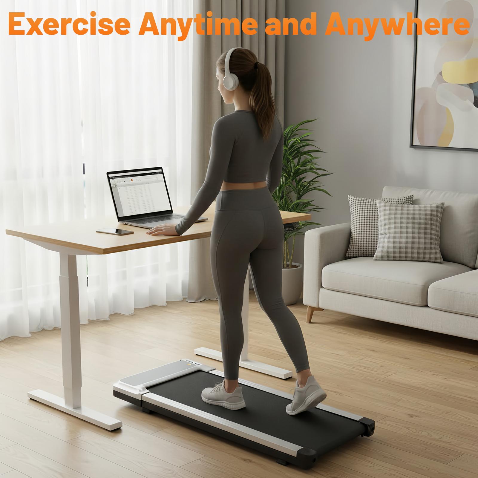 Compact Walking Solution: Under Desk Walking Pad Treadmill with Remote Control, Silent Motor, Portable & Easy Storage Under Bed or Sofa for Home/Office