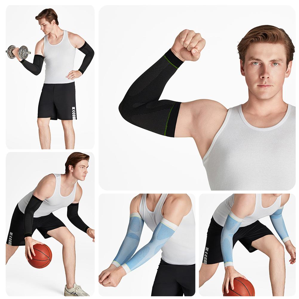 Compression Arm Sleeves for Men & Women, High-Elastic  Breathable UV Sun Protection, Muscle Support Sports Arm Sleeves