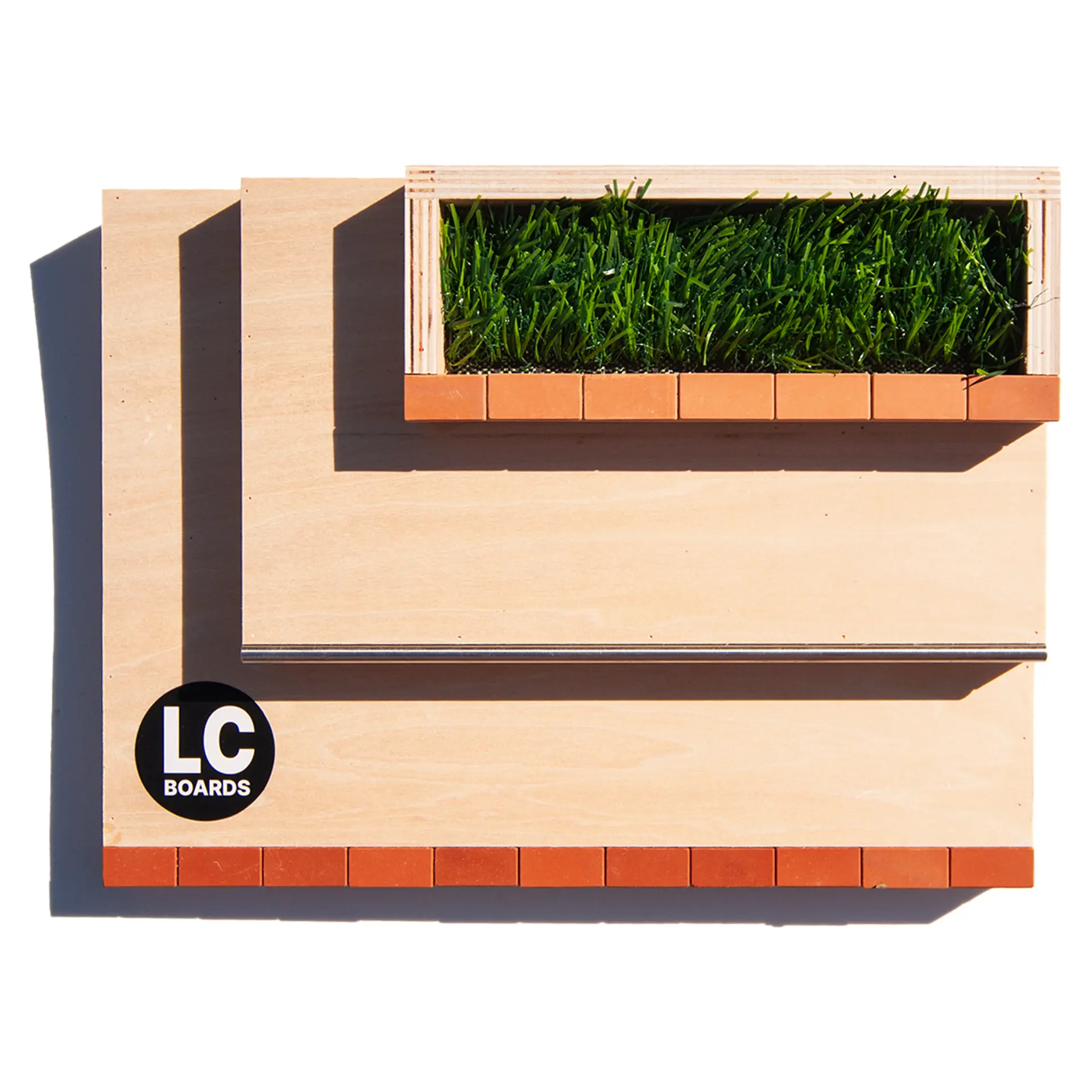 LC BOARDS FINGERBOARD 3 BLOCK PLAZA RAMP WOOD
