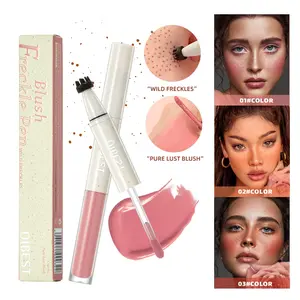 One set of 2-in-1 multi-function powder blusher freckle pen creates atmosphere powder blusher natural color lasting waterproof smooth easy to apply to create a perfect makeup