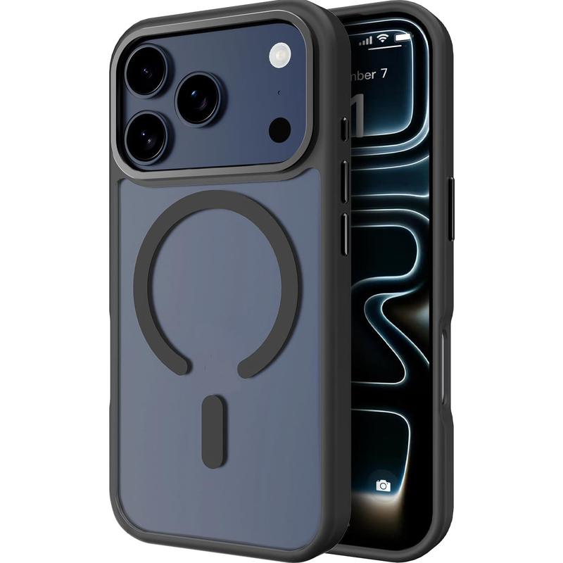 Magnetic for iPhone 17 16 15 14 13 12 Fit for MagSafe Military-Grade ,iphone 17 pro max phone cases Drop Protection Translucent Matte  Black phone cases  Durable Shockproof Protective,for Men Women Girls