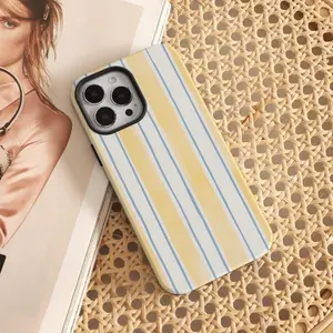 Yellow Stripe iPhone case for iPhone 17, 16, 15 14 13 12 11 Pro Max case 12 Mini XR XS case iPhone 7 8 14 15 Plus