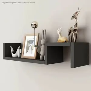 Boho Style Wall Decor Shelf, S-Shaped Creative Display Rack, Multi-Functional Living Room Bedroom Decor, Vase Doll Handmade Model Stand, Book Storage