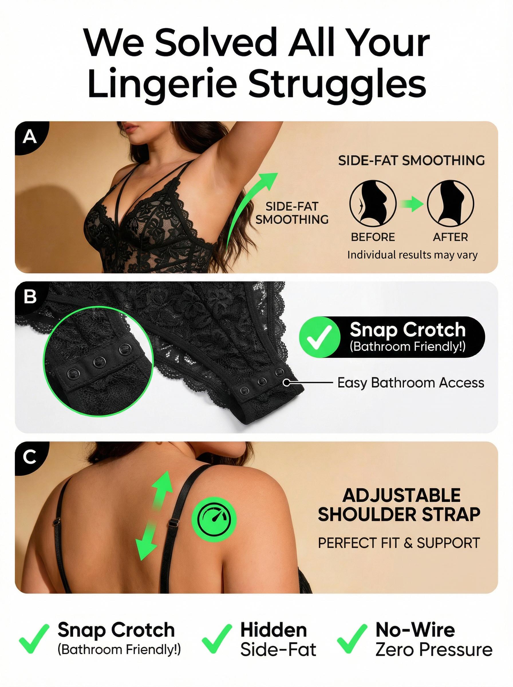 Monzena Plus Size Lace Bodysuit Snap Crotch, Tummy Control Shapewear Snatched Waist Deep V Neck Teddy Lingerie, Sheer Backless Floral One Piece Babydoll, Sexy Going Out Tops Date Nightwear Outfit, Breathable Stretch Curvy Fajas For Women Black Red