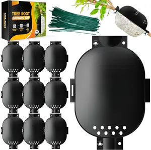 Tree Root Growing Box - 9 Count Half Transparent Propagation Balls with Drain Holes & Metal Core Twist Ties for  Propagation Size M