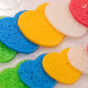 Compressed Facial Beauty Sponges for Gentle Cleansing and Exfoliating