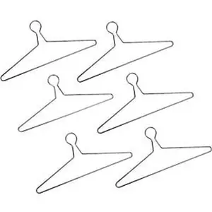 Global Industrial 695330 Closed Loop Coat Hangers with Heavy Duty Anti-Theft, Chrome - Pack of 6