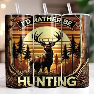 Hunting | 20oz sublimation tumbler transfer print out Bottle Drinkware
