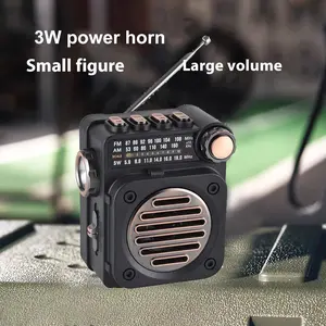 Mini Pocket FM Radio - Portable Wireless 5.0 Music Player with Built-in Speaker and Software Radio, Black Friday, Friend Gift, Indoor and Outdoor Use Usb