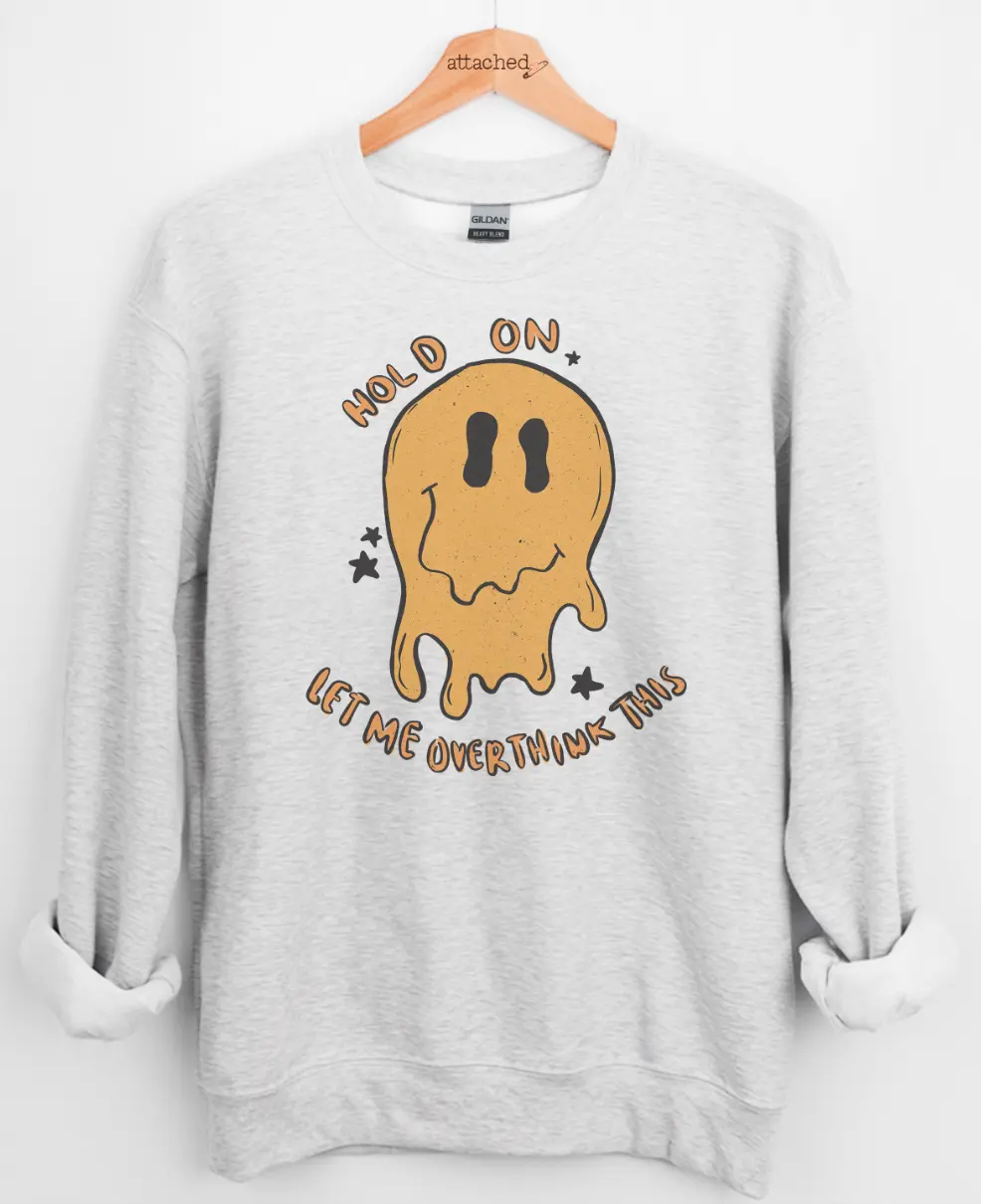 Overthink Smiley Graphic Top