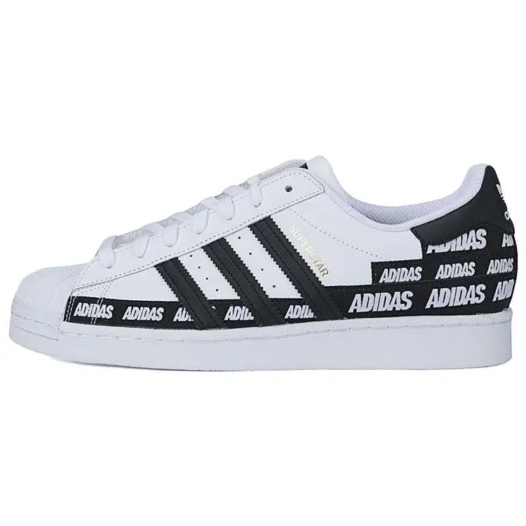 Adidas Superstar 'Wordmark Heel Stripe White Black'