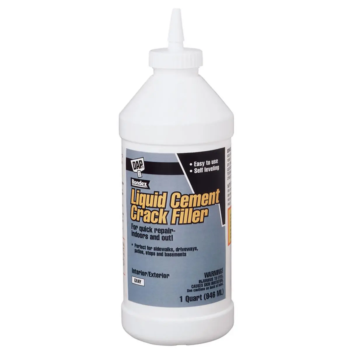 DAP 37584 Self-Leveling Liquid Concrete Crack Filler, Cement-Based Easy-to-Use Quick-Drying Solution, Repairs Cracks in Concrete in 30-45 Minutes for Driveways, Basements, Repair Cracks In Concrete