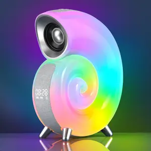 Alarm Clock Bluetooth Speaker, RGB LED Night Light, APP Control Bluetooth Speaker Lamp, Sunrise Alarm Clock Wake Up Light, Atmosphere Lamp for Bedside Dorm Office Kids Adults Desk Table Lamp Gift