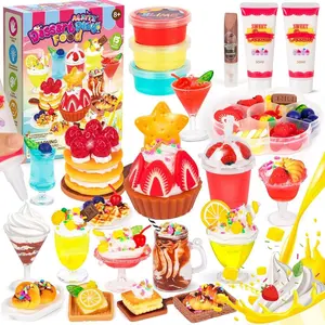 Alritz Making Miniature Food Toys Set, Mini Desserts Drinks Maker Craft Kit, DIY Simulated Strawberry Cake Pretend Play Food Set for Kids Teens Adults Ages 8 9 10+, Birthday Party Gift
