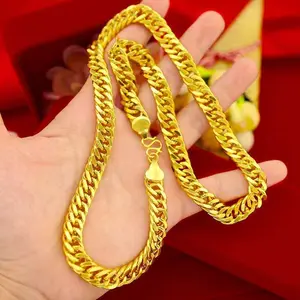 8MM Cuban Necklace Fashion Chain for Men Women High-Quality Unique Design Chinese Fu Character Good Gift Rich Staccs Jewelry G Shock Valentine's Day Present