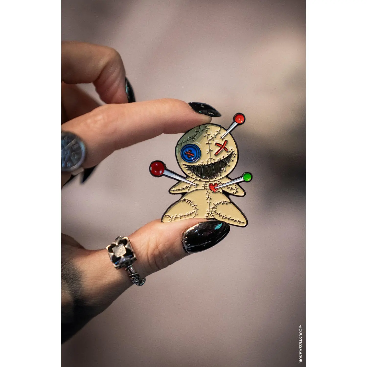 Ouchie Voodoo Doll Enamel Pin