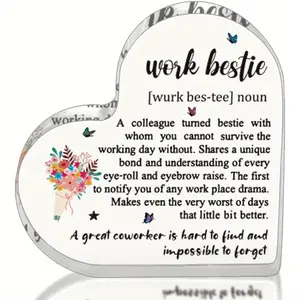 Work Bestie Gifts for Women Coworker Work Partner, Work Bestie Definition Gifts/Work Bestie Birthday Gifts/Friend Gifts for Work Bestie Decorative Signs