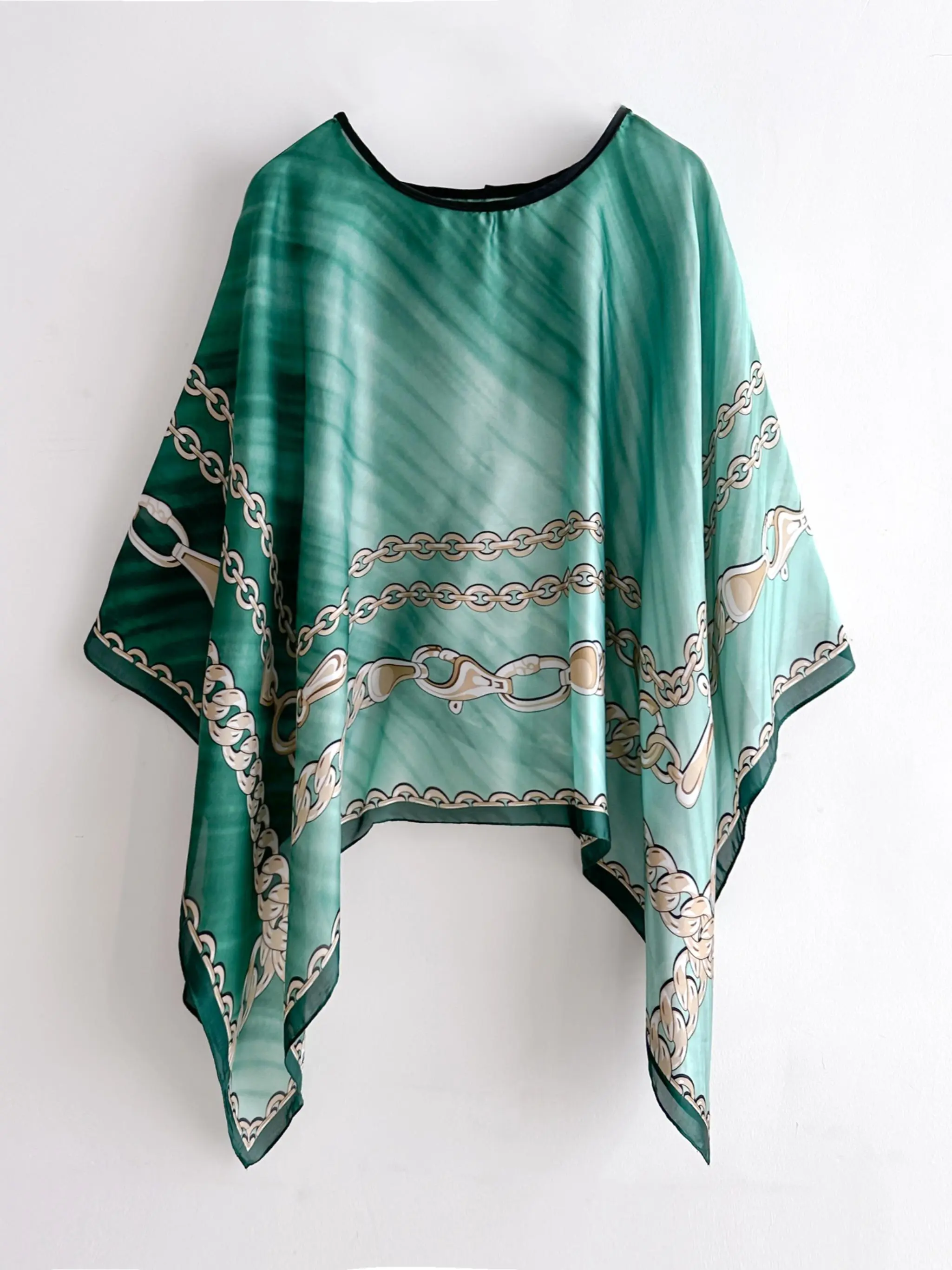 Chain Print Scarf, Casual Versatile Shawl for Women, Boho Style Scarf, Fashion Accessories for Daily Wear, Lightweight Comfortable Scarf for All Seasons