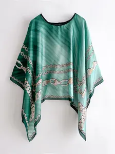Chain Print Scarf, Casual Versatile Shawl for Women, Boho Style Scarf, Fashion Accessories for Daily Wear, Lightweight Comfortable Scarf for All Seasons