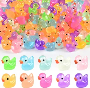 120Pcs Mini Resin Ducks Luminous Mini Ducks Glow in The Dark, Tiny Ducks to Hide, Little Ducks, Miniature Ducks
