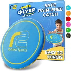 Soft Disc Flying Toy Doesn't Hurt to Catch Flying Disc For All Ages Easy to Use Summer Gift For Kids Outdoor Gifts for Boys & Girls 3 to 13+ Birthday Gifts