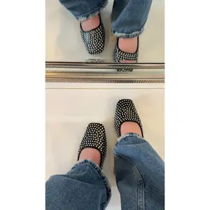 Nancy Ballet Rhinestone Flat