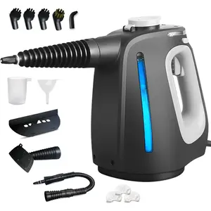 Pressurized Handheld Steam Cleaner with 14 PCS Accessories&Safety Lock, 1350W Multi-Purpose Portable Steamer for Cleaning Home Car Grout Furniture Bathroom Kitchen Tiles&Couch